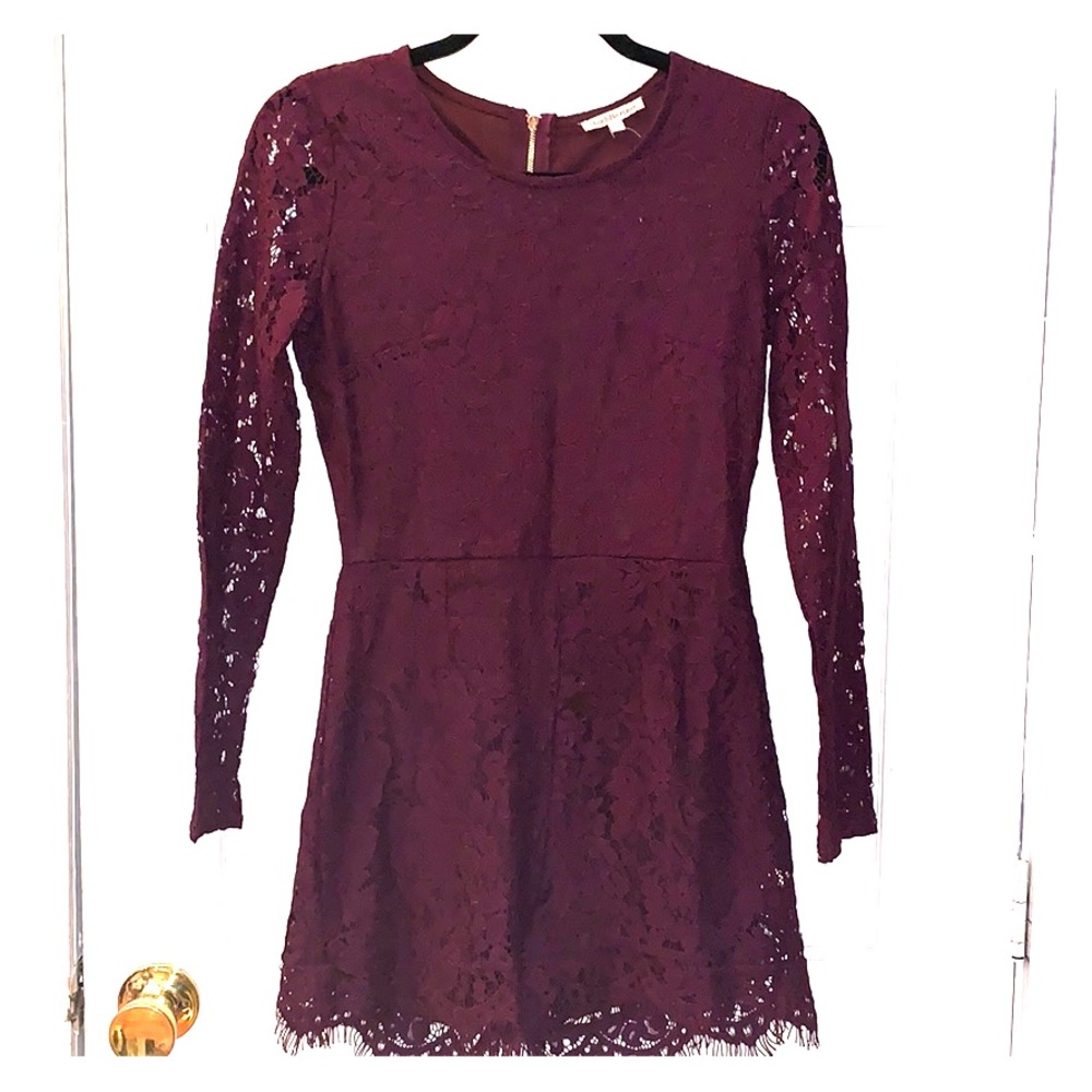 Purple lace romper
